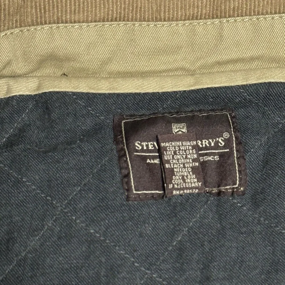 Vintage Y2K Steve & Barry's Corduroy Collar Brown Tan‎ Workwear Jacket Men's XL